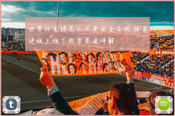世界杯竞猜怎么买更安全合规 体育迷线上线下购票渠道详解